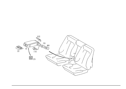 Folding Armrest, Seat Adapter for 2002 Mercedes-Benz CL500 #1