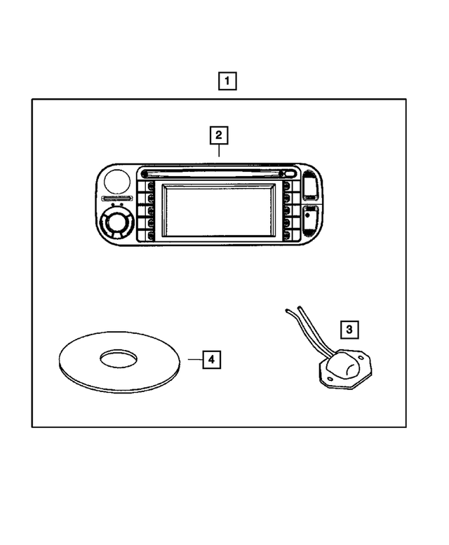 56038629AI - Mopar Accessories - Component Parts: Am/fm Cd W/nav/dvd &amp; Cd-ctrl Radio for Mopar Image