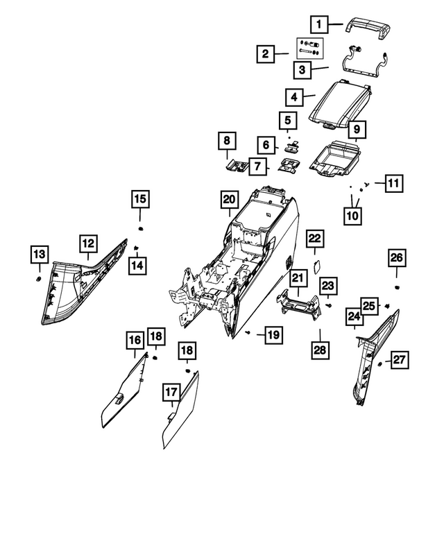 7GX64LA3AA - Interior Trim: Armrest Cover for Mopar Image