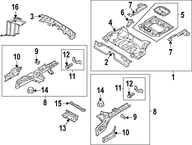 LX6Z7810124D - : Rear Rail Assembly for Lincoln: Corsair Image