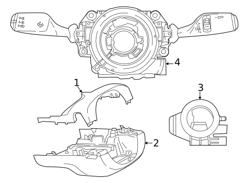 Shroud, Switches & Levers for 2022 BMW M440i xDrive Gran Coupe #0