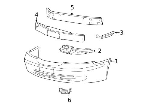 Bumper & Components - Front for 2005 Mercury Sable #0