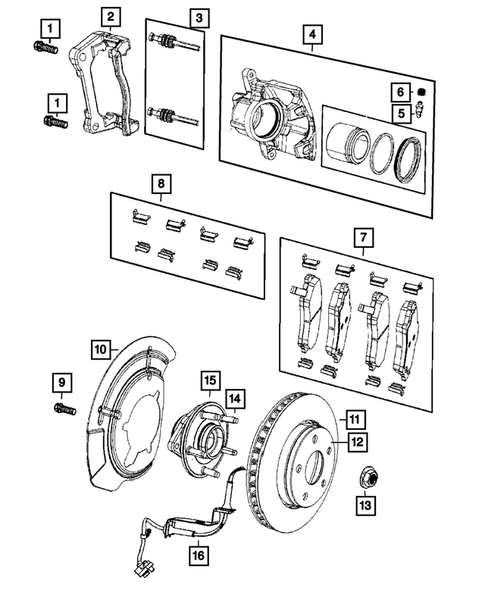 Front Brakes for 2016 Fiat 500X #0