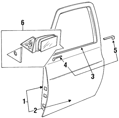 Door & Components for 1994 Mazda 323 #0