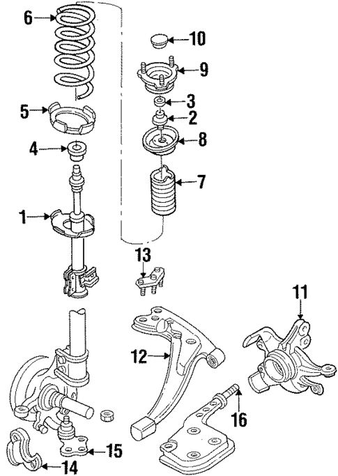 Suspension Components for 1999 Mercury Villager #0