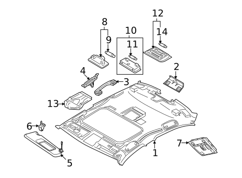 Interior Trim - Roof for 2008 BMW 328xi #2