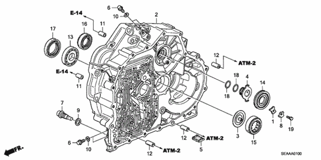 AT Torque Converter Case for 2008 Acura TSX #0