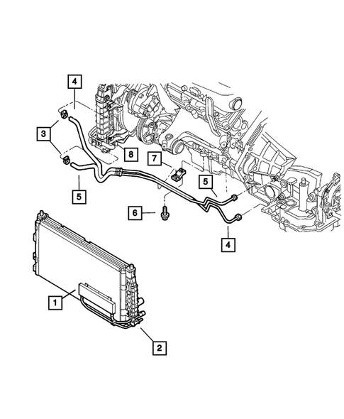 Lines, Transmission Oil Cooler for 2002 Chrysler 300M #0