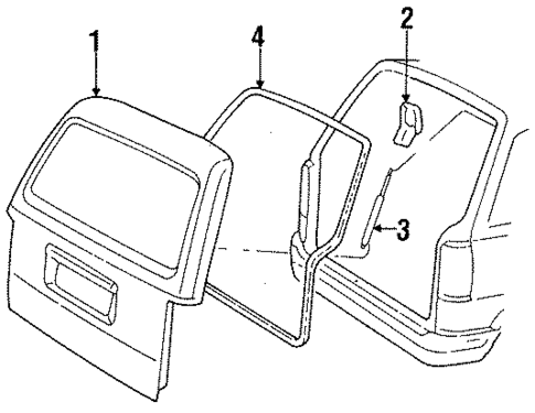 Gate & Hardware for 1994 Ford Aerostar #0