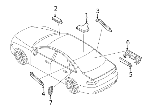 Antenna & Radio for 2024 Audi A8 Quattro #1