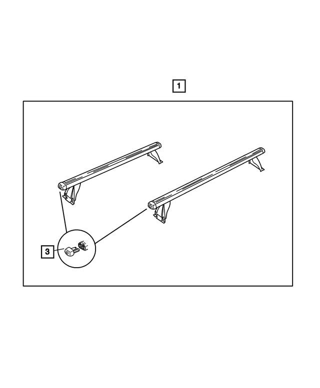 5072276AA - Mopar Accessories - Component Parts: Roof Rack Side Rail End Cap for Mopar Image image