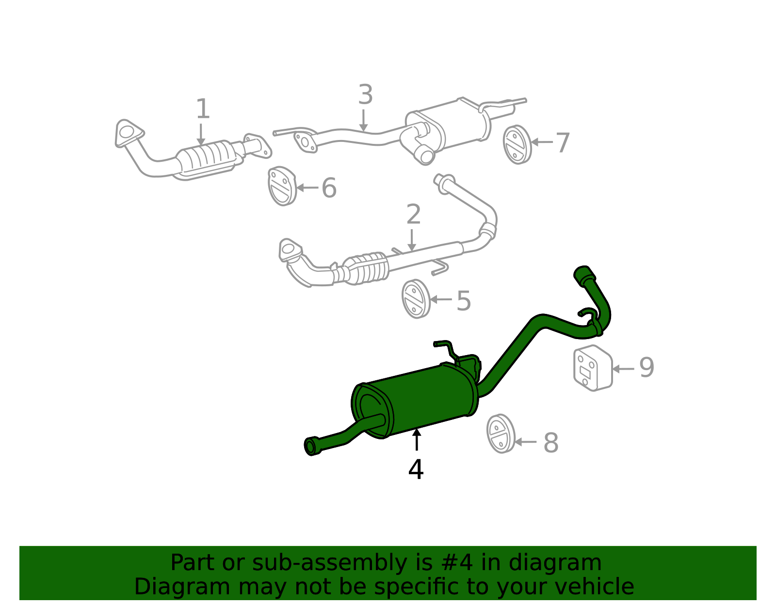 2003-2006 Toyota Tundra Exhaust Muffler 17405-0F040 | Toyota Parts 