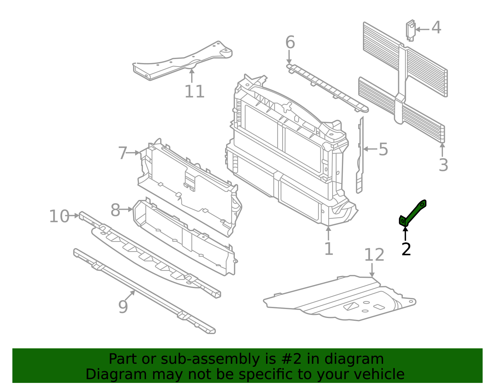 NZ6Z-8182-A - Radiator Support Bracket 2022-2026 Ford Maverick