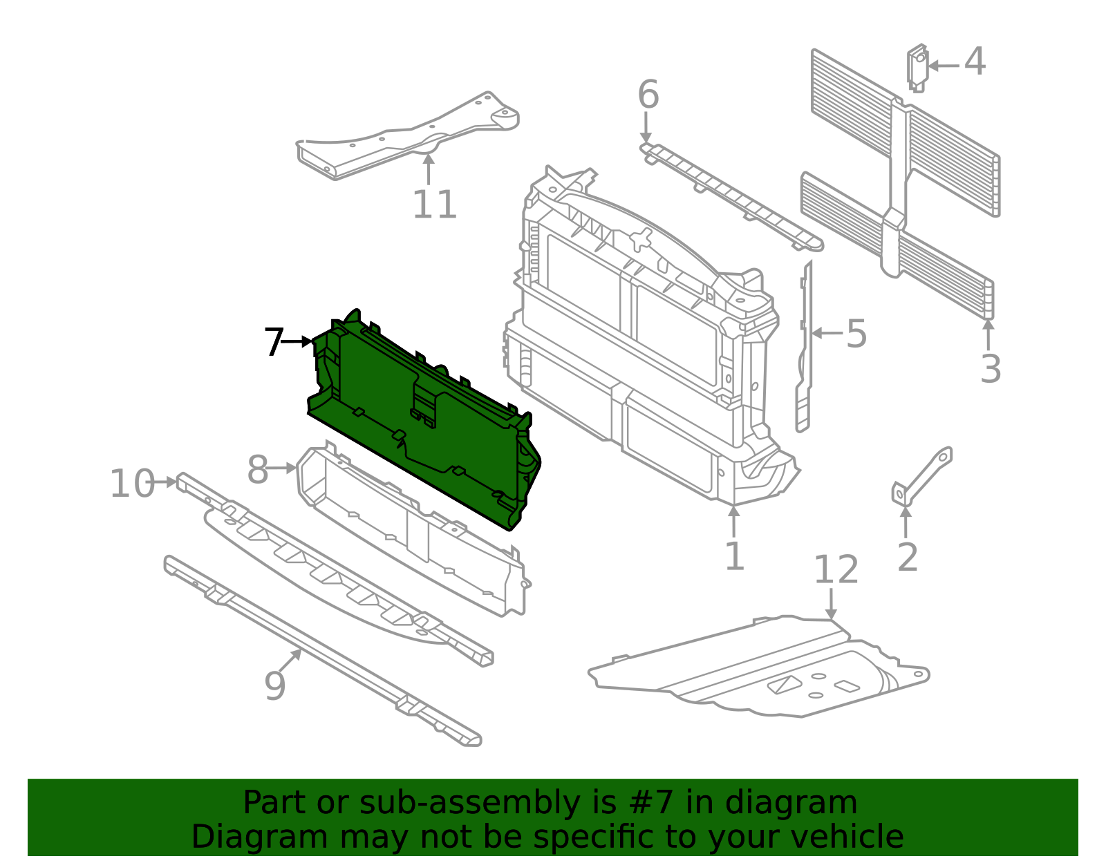 NZ6Z-8312-A - Radiator Support Air Deflector 2022-2024 Ford Maverick ...