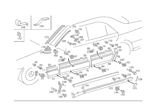 Outside Attachment Parts for 1993 Mercedes-Benz 600SEL #0