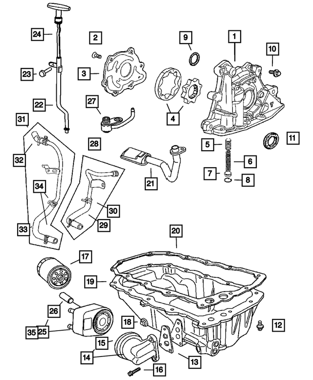6100296 - Engine 2.4L Four Cylinder (Turbo): Hex Head Bolt for Mopar Image