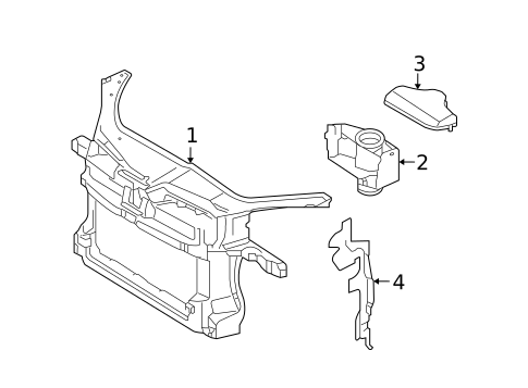 Radiator Support for 2009 Volkswagen Rabbit #0