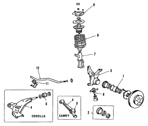 Front Suspension for 1984 Toyota Camry | American Toyota Parts