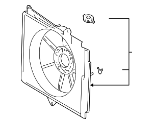 1671121030 - Belts &amp; Cooling: Fan Shroud for Scion: xA, xB | Toyota: Echo Image