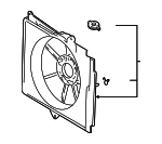 1671121030 - Cooling System: Fan Shroud for Scion: xA, xB | Toyota: Echo Image
