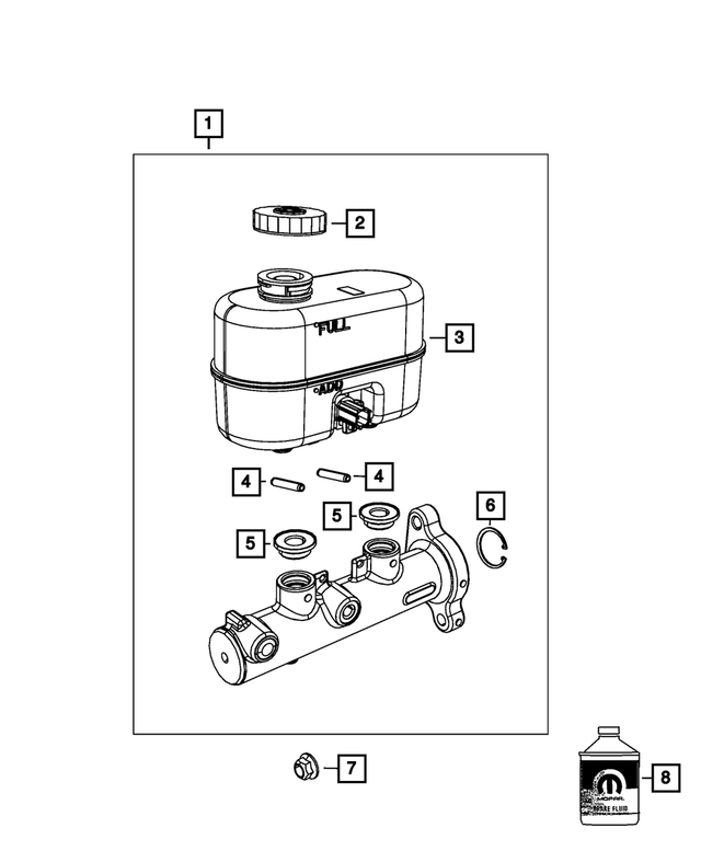 68144665AB - Brakes: Brake Master Cylinder Reservoir for Mopar Image