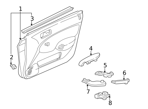 Interior Trim - Door for 2005 Honda Civic #3