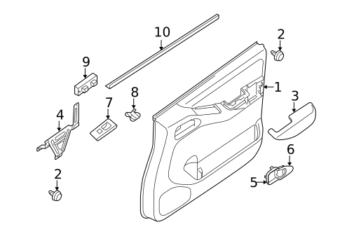 Interior Trim - Front Door for 2012 Suzuki Equator #0