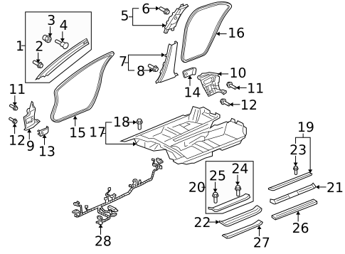 Interior Trim - Pillars for 2006 Acura RL #0