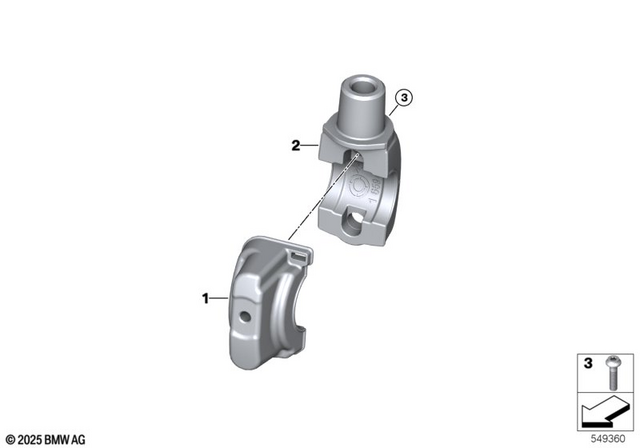 32721659407 - Steering: Pipe Clamp -  for BMW-Motorrad Image