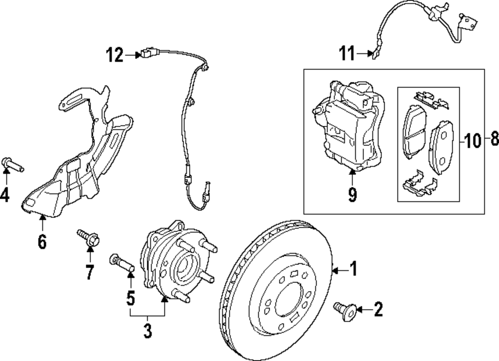 2022-2023 Hyundai Kona N Brake Pads 58101-I3A00 | OEM Parts