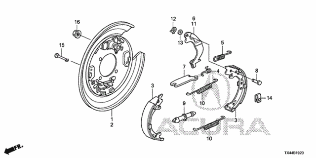 Parking Brake Shoe for 2013 Acura RDX #0