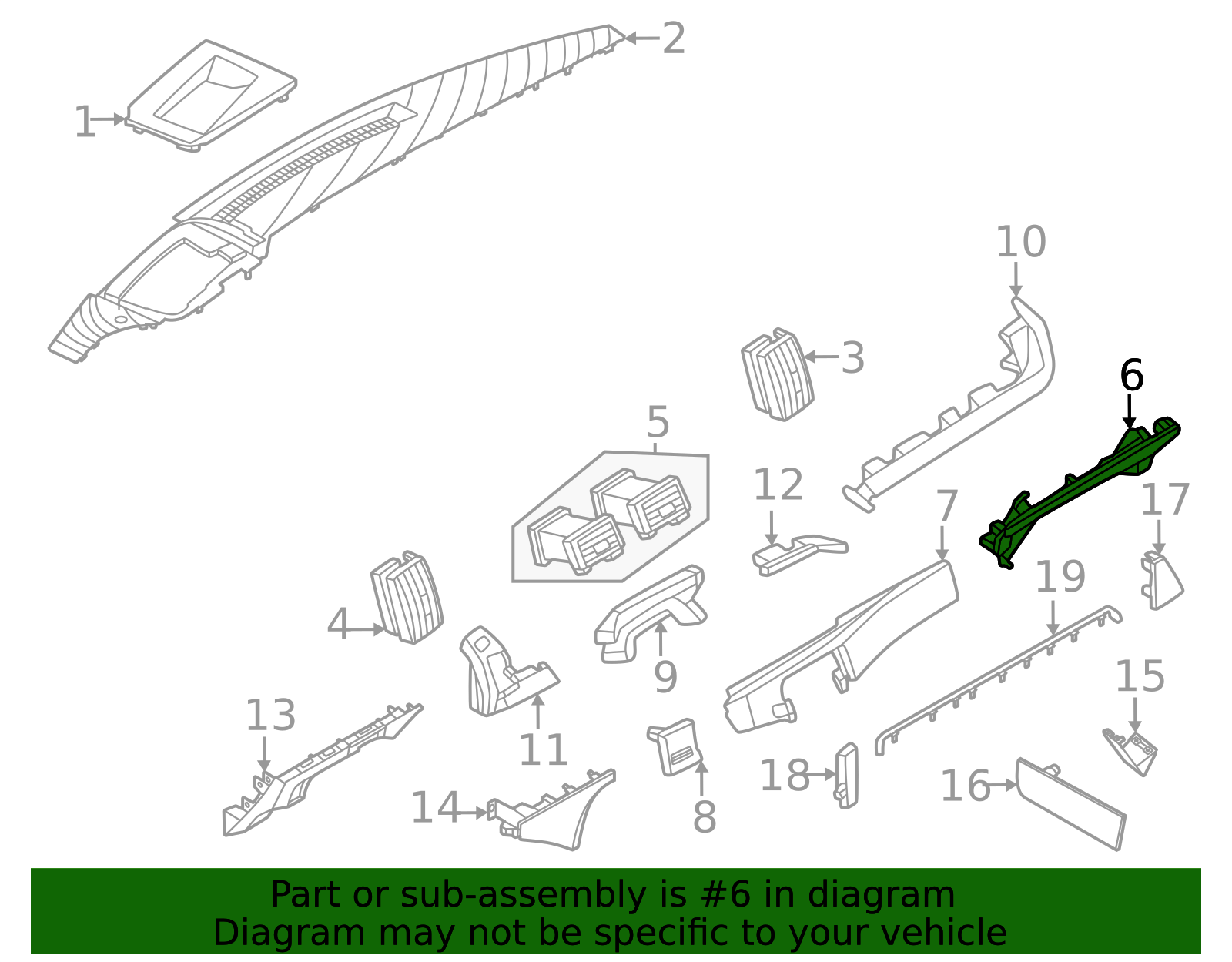 2025-2026 Nissan Armada Instrument Panel Pad 68216-7JA0A | OEM Parts Online