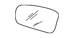 12367167 - Body: Mirror Glass for Chevrolet: Cavalier | Pontiac: Sunfire Image