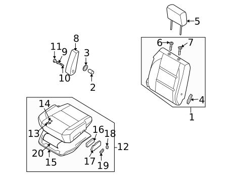 Front Seat Components for 2011 Nissan TITAN #0