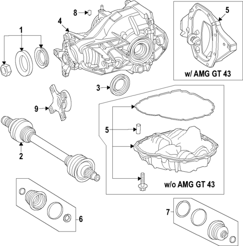 Axle Shafts & Joints for 2025 Mercedes-Benz AMG&reg; GT 43 #0