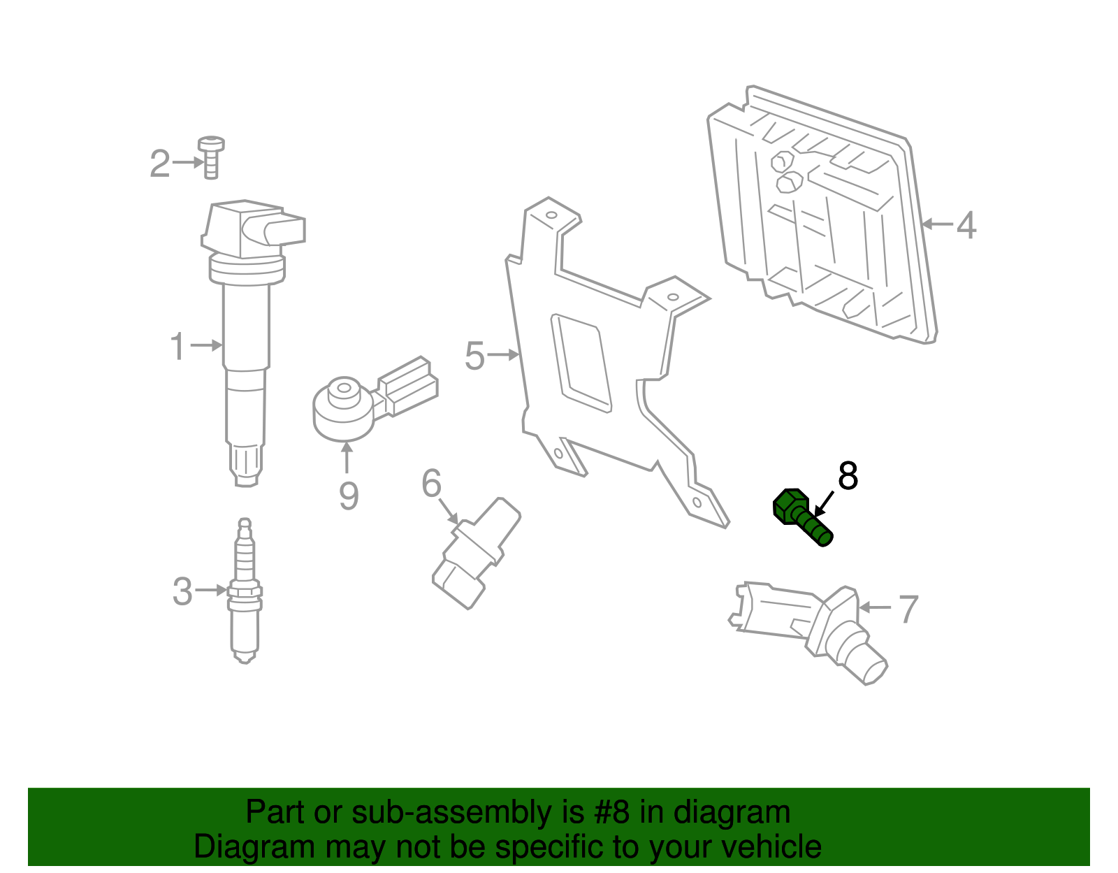 ABS Sensor Screw - Porsche (N-105-464-03)