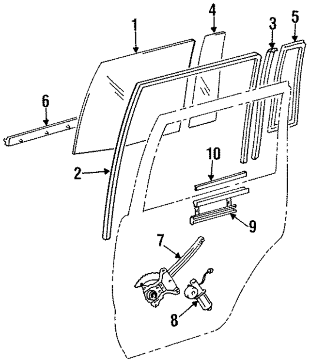 6997190D00 - : Filler,  Front Door Glass for Toyota Image