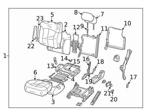 Front Seat Components for 2002 Chevrolet Silverado 1500 #1