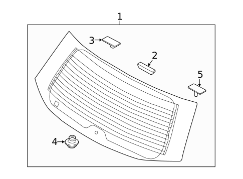 Glass - Lift Gate for 2018 Kia Sedona #0