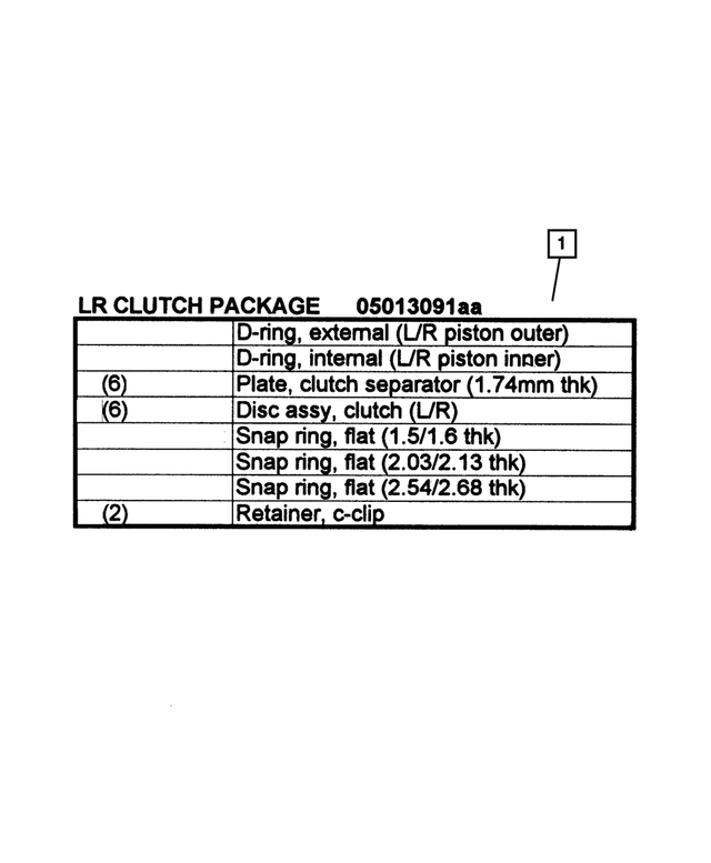 5073003AC - Automatic Transmission Multi-Speed: Automatic Transmission Clutch Package for Mopar Image