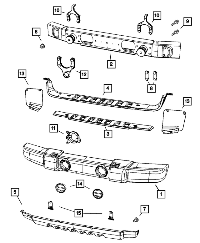 1FN66RXFAA - Frames and Bumpers: Bumper Cover for Mopar Image