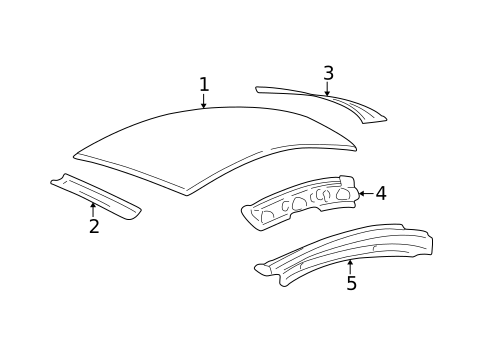 Roof & Components for 2005 Mercury Sable #1