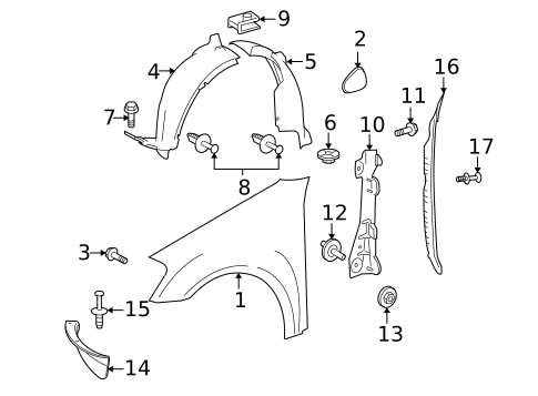 Fender & Components for 2010 Mercedes-Benz ML550 #0