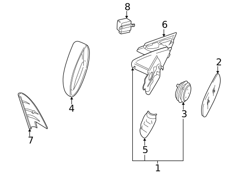 Mirrors for 2003 Audi A8 Quattro #0