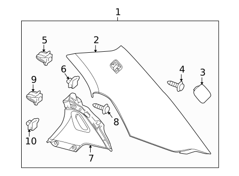 Interior Trim - Quarter Panels for 2008 Pontiac G8 #0