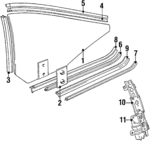 51361839743 - Body: Glass for BMW: 633CSi, 635CSi, M6 Image