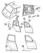 5183907AA - : Rear Door Molding for Mopar Image