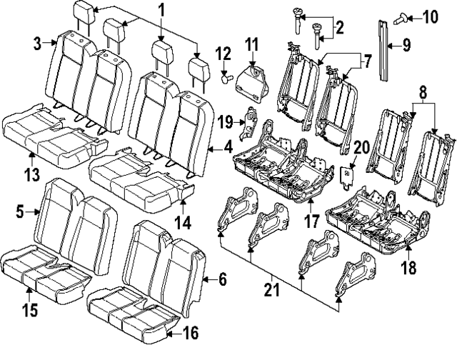 LK4Z9966600AK - Body: Seat Back Cover for Ford Image