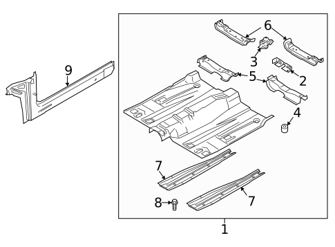 Front Floor for 2013 Ford Fusion #1