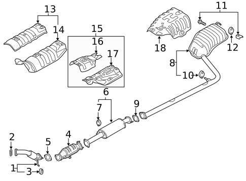 Exhaust Components for 2012 Hyundai Sonata #1